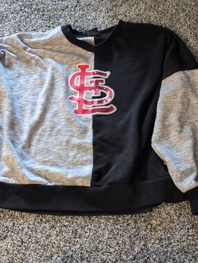St. Louis Cardinals Two-Tone Gray and Black Sweatshirt